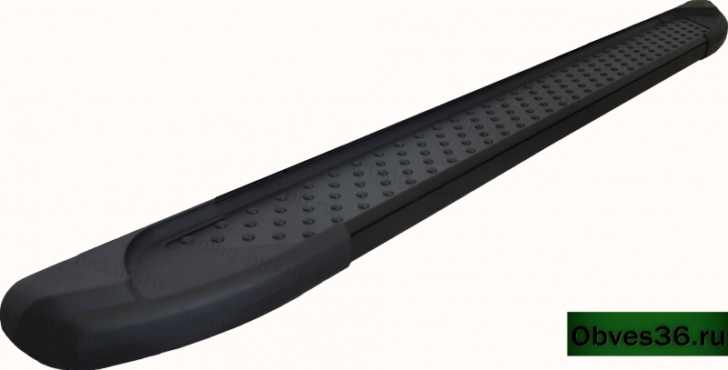 Mitsubishi L200 / Пороги / Пороги алюминиевые (Sappahire Black) 2015-