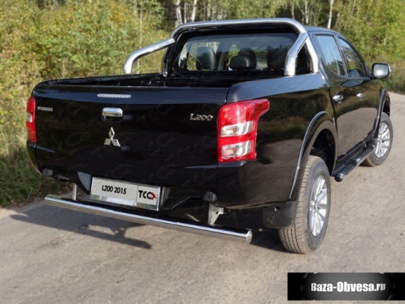 Mitsubishi L200 / Защита заднего бампера / Защита заднего бампера труба центральная D76,1 от 2015 года. Mitsubishi L200 / Защита заднего бампера / Защита заднего бампера труба центральная D76,1 от 2015 года.