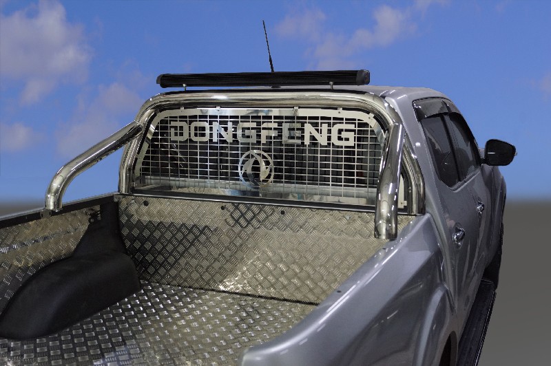 Dongfeng Rich 6 (DF6) / Защитные дуги в кузов / Защита кузова и заднего стекла 76,1 мм со светодиодной фарой Dongfeng Rich 6 (DF6) / Защитные дуги в кузов / Защита кузова и заднего стекла 76,1 мм со светодиодной фарой
