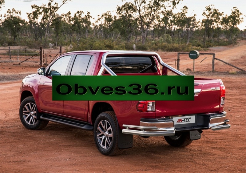 Toyota Hilux / Защита заднего бампера / Защита заднего бампера уголки d 76/42