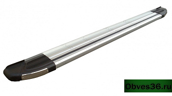 Mitsubishi L200 / Пороги / Пороги алюминиевые (Brillants) 2015- (серебро)