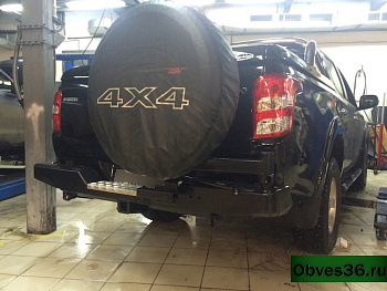 Mitsubishi L200 / Бампер задний / Задний усиленный бампер DDR с калиткой от 2015 года.