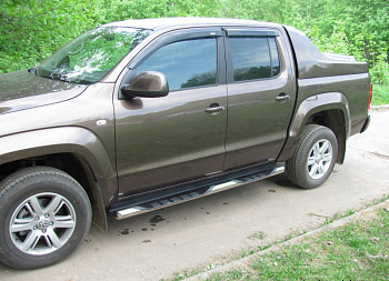 Volkswagen Amarok / Пороги / Пороги TT002 DRAGOS