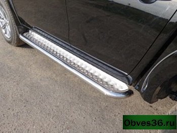 Mitsubishi L200 / Пороги / Пороги с площадкой 60.3мм (2015-)