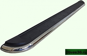 Mitsubishi L200 / Пороги / Пороги алюминиевые (Ring) 2015-