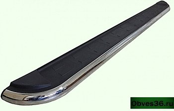 Mitsubishi L200 / Пороги / Пороги алюминиевые (Ring) 2015-