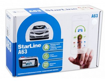 Универсальные аксессуары / Охранные системы / Сигнализация Starline A63 с обратной связью, Can шиной и доп опциями.